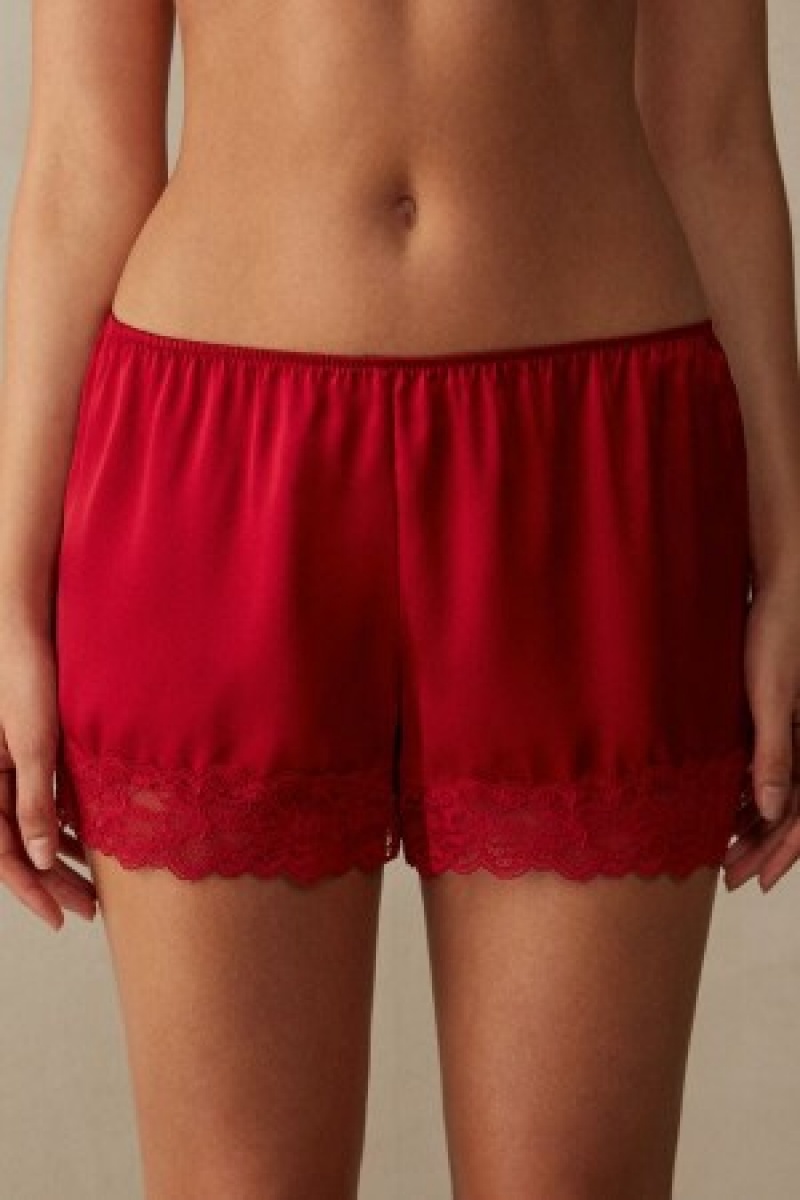 Intimissimi Silk Shorts Rød | BDKSD35341